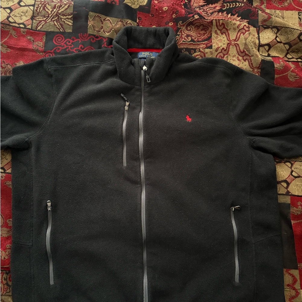 Polo Ralph Lauren Peformance Black Full Zip Up Fleece Lined Jacket